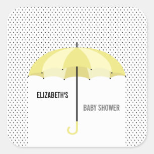 Étiquettes de cadeau pour Baby Shower Parapluie, F