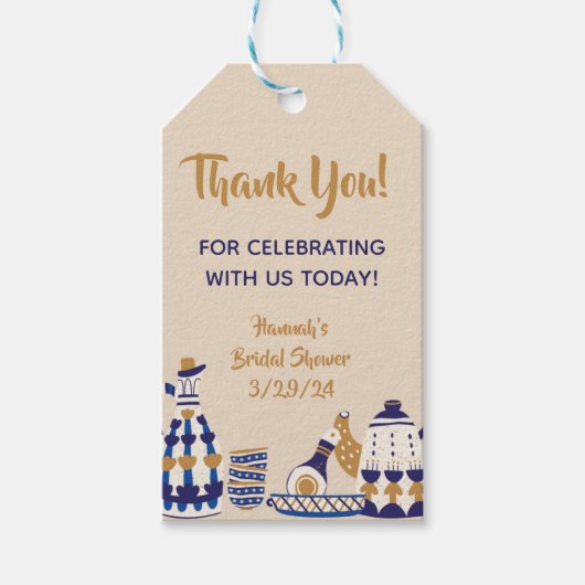 Étiquettes de cadeau pour la douche de mariage de  (Devant)