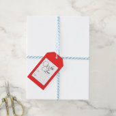 Étiquettes de Cadeau Traditionnelles Rouges Avec A (Avec de laficelle)