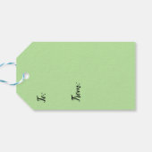 Étiquettes de cadeau vert pastel (Dos Horizontal)