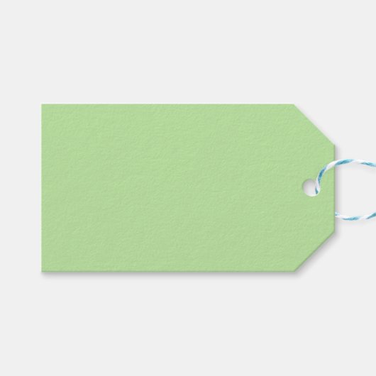 Étiquettes de cadeau vert pastel (Devant (Horizontal))