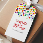 Étiquettes de cadeaux avec confettis pour réceptio