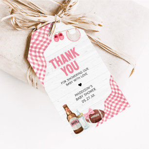 Étiquettes de cadeaux de baby shower de football r