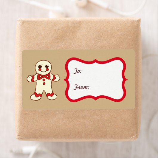 Étiquettes de cadeaux de biscuits de Noël (En situation)