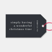 Étiquettes de cadeaux de fêtes | Étiquette Joyeux  (Devant (Horizontal))