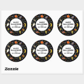 Étiquettes de cadeaux de Halloween joyeux (Feuille)