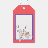 Étiquettes de cadeaux de lapin de Pâques (Dos)