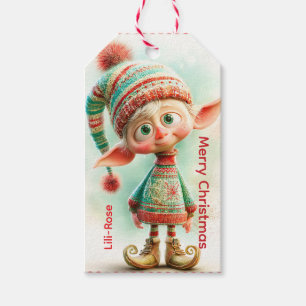 Étiquettes de cadeaux de lutin personnalisées No
