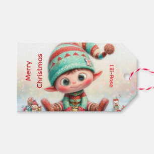 Étiquettes de cadeaux de lutin personnalisées No