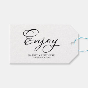 Étiquettes de cadeaux de mariage avec un script si
