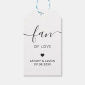 Étiquettes de cadeaux de mariage, éventail de l'am (Devant)