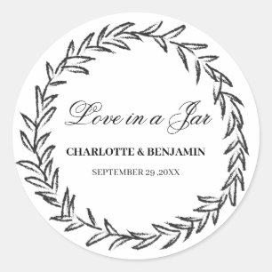 Étiquettes de cadeaux de mariage simple couronne d
