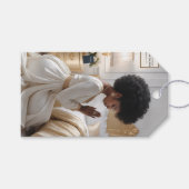 Étiquettes de cadeaux de Mère en prière classique (Devant (Horizontal))