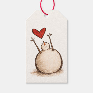 Étiquettes de cadeaux de Noël bonhomme de neige