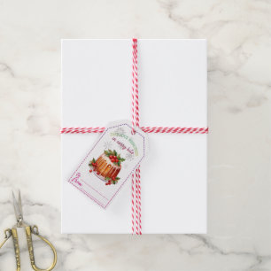 Étiquettes de cadeaux de Noël d'art festif