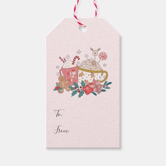 Étiquettes de cadeaux de Noël mignonnes (Devant)
