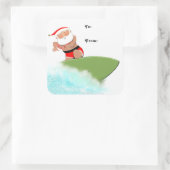 Étiquettes de cadeaux de surf pour Noël (Sac)