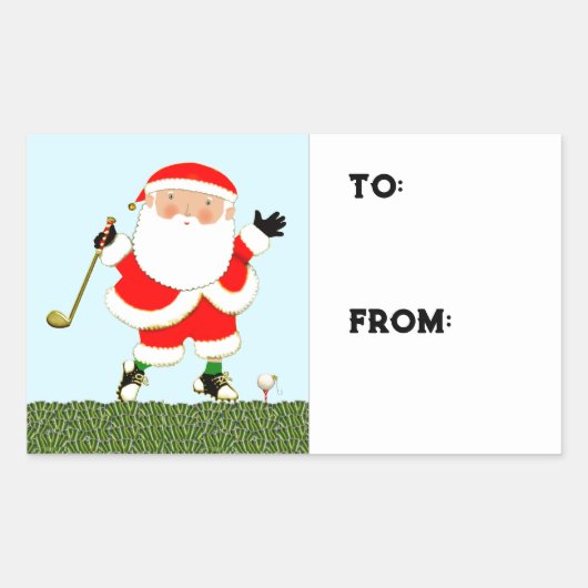 Étiquettes de cadeaux de vacances de golf (Devant)