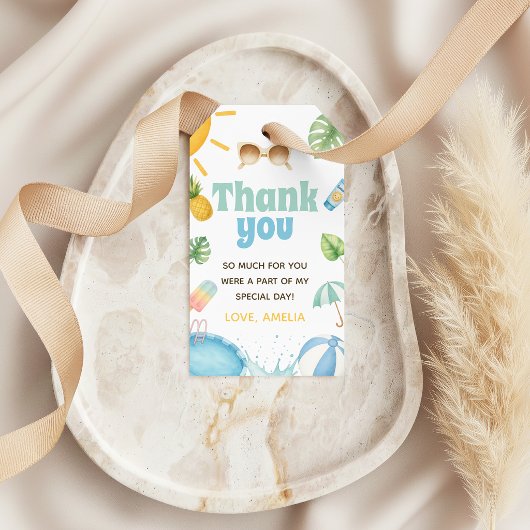 Étiquettes de cadeaux d'été Splish Splash