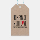 Étiquettes de Cadeaux Faites avec Amour (Dos)