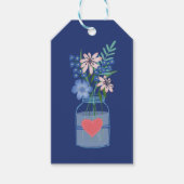 Étiquettes de cadeaux floraux pour pot Mason (Devant)