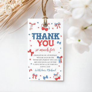 Étiquettes de cadeaux patriotiques pour bébé tout