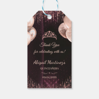 Étiquettes de cadeaux personnalisées pour Quinceañ