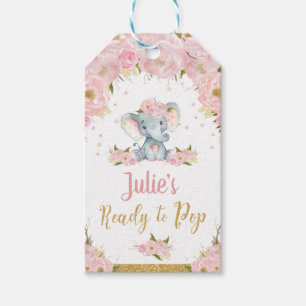 Étiquettes de cadeaux pour Baby Shower Éléphant à