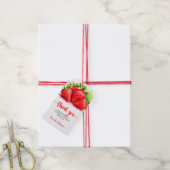 Étiquettes de cadeaux pour Baby Shower Rose Fraise (Avec de la ficelle)