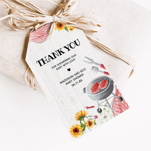 Étiquettes de cadeaux pour Baby Shower Sunflower B