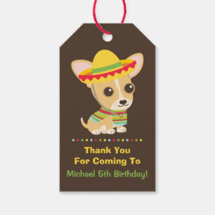 Étiquettes de cadeaux pour fête des enfants mexica