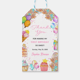Étiquettes de cadeaux pour la fête du 1er annivers