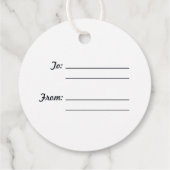 Étiquettes de cadeaux rondes Lune et étoiles (Dos)