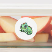 Étiquettes de Caméléon Vert Bébé Mignon (Apposé)
