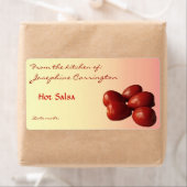 Étiquettes de canne à salsa chaude (En situation)