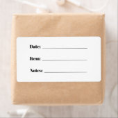 Étiquettes de canne et de stockage alimentaire (En situation)