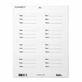 Étiquettes de canne et de stockage alimentaire (Feuille entière)