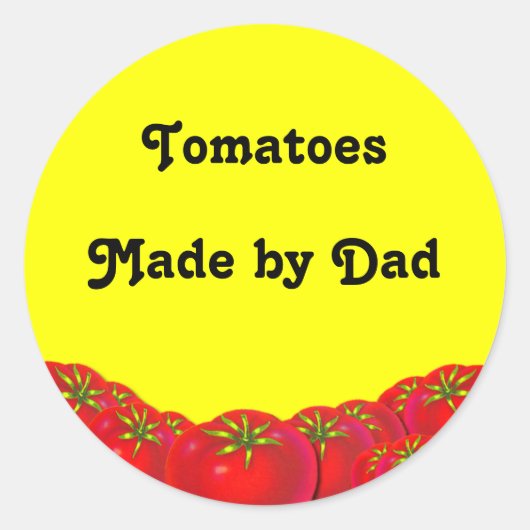 Étiquettes de canne sur mesure de tomates rétro (Devant)