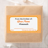 Étiquettes de canning personnalisés pour Jars Oran (En situation)