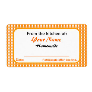 Étiquettes de canning personnalisés pour Jars Oran