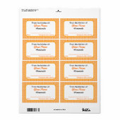 Étiquettes de canning personnalisés pour Jars Oran (Feuille entière)