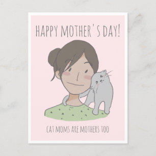 Étiquettes de carte postale pour la fête des mères
