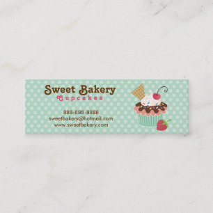 Étiquettes de cartes de visite de petit gâteau d
