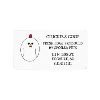 Étiquettes de carton d'oeuf
