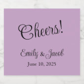 Étiquettes de Champagne Lilac personnalisés (Étiquettes simples)