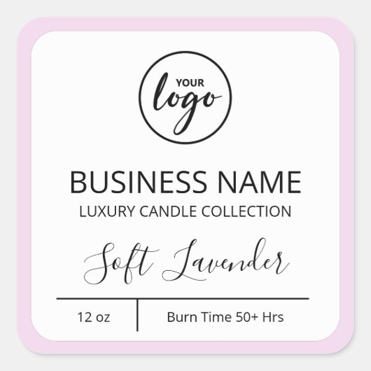 Étiquettes de chandelles de logo moderne frais (Devant)