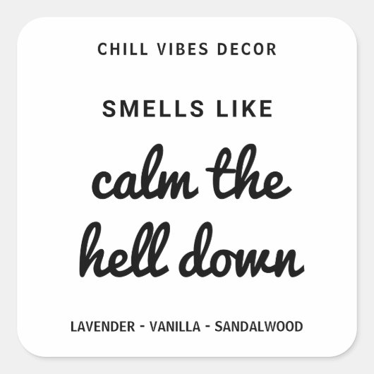 Étiquettes de chandelles de soja blanc et moderne (Devant)