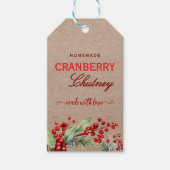 Étiquettes de Chutney de Cranberry Kraft Rustique  (Devant)