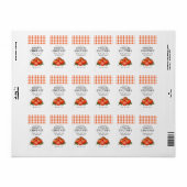 Étiquettes de chutney de tomate (Feuille entière)