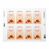 Étiquettes de cidre d'Apple (Feuille entière)